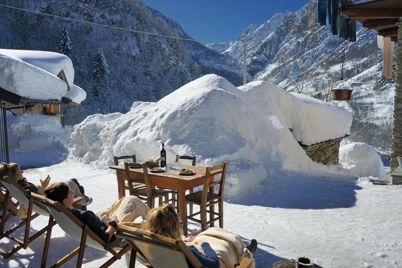 Pensione Albergo Diffuso Ceaglio Valle Maira Marmora Buitenkant foto